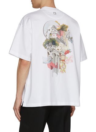 Back View - Click To Enlarge - WOOYOUNGMI - Floating Floral House Print Cotton T-Shirt