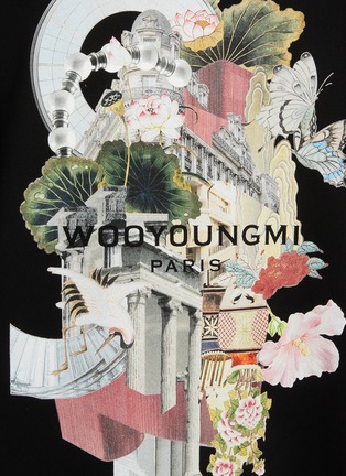  - WOOYOUNGMI - Floating Floral House Print Cotton T-Shirt