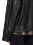  - WOOYOUNGMI - Flannel Hem Leather Shirt Jacket