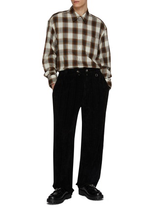 Figure View - Click To Enlarge - WOOYOUNGMI - Drawstring Waist Straight Leg Pants