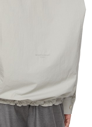  - WOOYOUNGMI - Cropped Logo Pocket Cotton Shirt