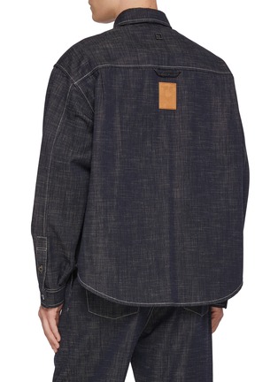 Back View - Click To Enlarge - WOOYOUNGMI - Dark Washed Denim Shirt