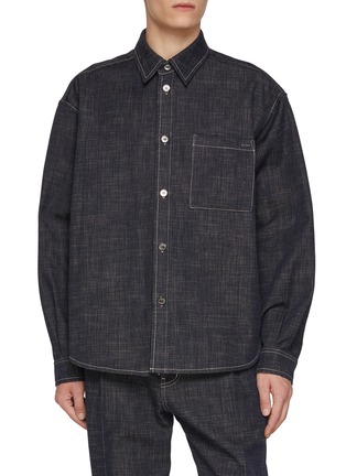 Main View - Click To Enlarge - WOOYOUNGMI - Dark Washed Denim Shirt