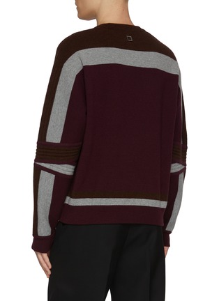 Back View - Click To Enlarge - WOOYOUNGMI - Contrast Stripe Wool Sweater