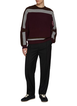 Figure View - Click To Enlarge - WOOYOUNGMI - Contrast Stripe Wool Sweater