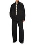 Figure View - Click To Enlarge - WOOYOUNGMI - Elasticated Waist Dark Wash Jeans