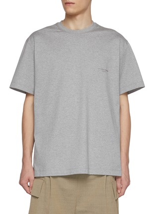 Main View - Click To Enlarge - WOOYOUNGMI - Embroidered Circular Logo Cotton T-Shirt