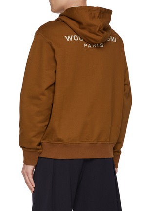 Back View - Click To Enlarge - WOOYOUNGMI - Logo Zip Up Cotton Hooded Jacket