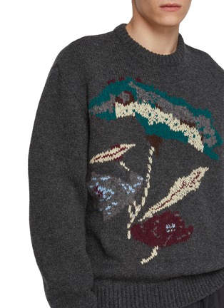  - WOOYOUNGMI - Floral Jacquard Wool Knit Sweater