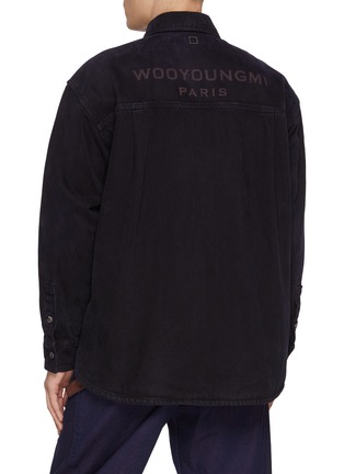 Back View - Click To Enlarge - WOOYOUNGMI - Dark Wash Layered Pocket Denim Shirt