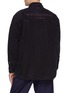 Back View - Click To Enlarge - WOOYOUNGMI - Dark Wash Layered Pocket Denim Shirt