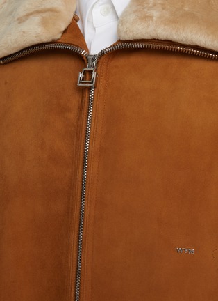  - WOOYOUNGMI - Shearling Collar Suede Bomber Jacket