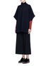 Front View - Click To Enlarge - THEORY - 'Palomina B' reversible wool blend poncho