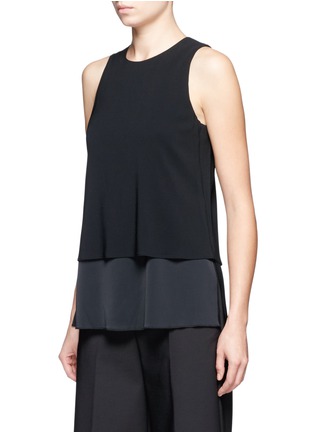 Front View - Click To Enlarge - THEORY - 'Anastaza' split hem crepe top