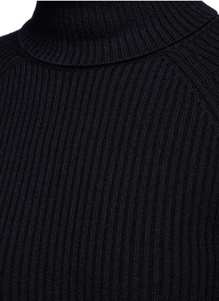 Detail View - Click To Enlarge - THEORY - 'Jemless' cold shoulder turtleneck sweater
