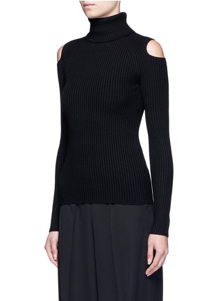 Front View - Click To Enlarge - THEORY - 'Jemless' cold shoulder turtleneck sweater
