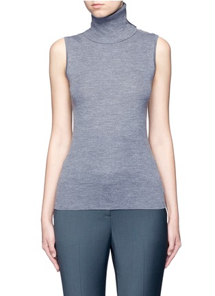Main View - Click To Enlarge - THEORY - 'Leendelle' button turtleneck Merino wool knit vest
