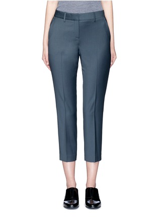 Main View - Click To Enlarge - THEORY - 'Trecca' cropped virgin wool blend suiting pants