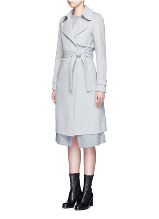 Front View - Click To Enlarge - THEORY - 'Oaklane' belted wool-cashmere coat