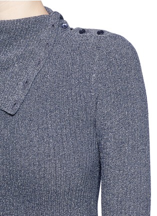 Detail View - Click To Enlarge - THEORY - 'Leendelly B' button turtleneck knit top