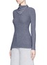 Front View - Click To Enlarge - THEORY - 'Leendelly B' button turtleneck knit top