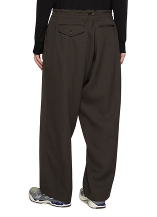 Back View - Click To Enlarge - KOLOR - Elasticated Drawstring Wool Pants