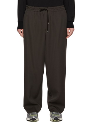 Main View - Click To Enlarge - KOLOR - Elasticated Drawstring Wool Pants