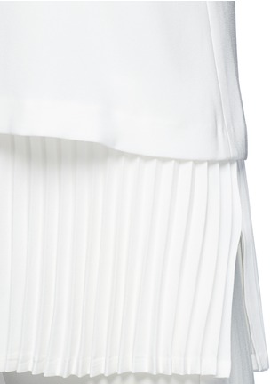 Detail View - Click To Enlarge - THEORY - 'Anastaza' pleat hem crepe top