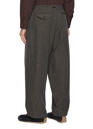 Back View - Click To Enlarge - KOLOR - Straight Leg Drawstring Wool Blend Pants