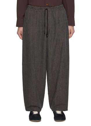 Main View - Click To Enlarge - KOLOR - Straight Leg Drawstring Wool Blend Pants