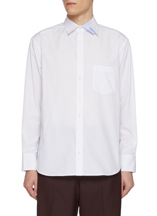 Main View - Click To Enlarge - KOLOR - Layered Breakaway Collar Shirt