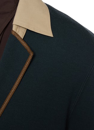 - KOLOR - Single Breasted Contrast Collar Wool Blazer