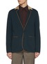 Main View - Click To Enlarge - KOLOR - Single Breasted Contrast Collar Wool Blazer