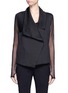 Main View - Click To Enlarge - ALALA - 'Sophisticate' mesh sleeve scuba jersey jacket