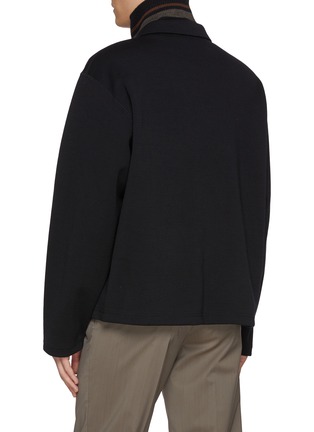 Back View - Click To Enlarge - KOLOR - High Neck Zip Up Wool Jacket