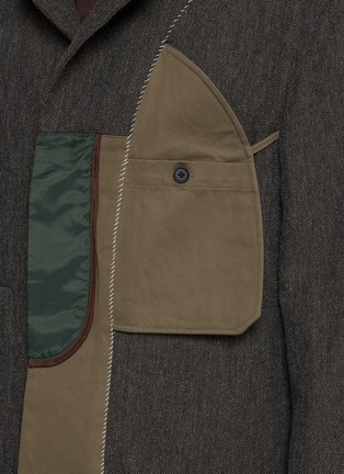  - KOLOR - Inside Out Panel Back Strap Wool Blend Jacket