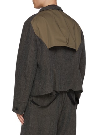 Back View - Click To Enlarge - KOLOR - Inside Out Panel Back Strap Wool Blend Jacket