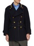 Main View - Click To Enlarge - KOLOR - Double Breasted Wool Blend Coat Jacket