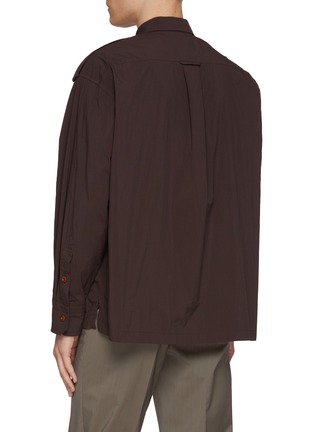 Back View - Click To Enlarge - KOLOR - Ribbon Embellished Pocket Shirt