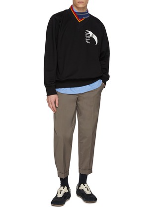 Main View - Click To Enlarge - KOLOR - Double Collar Cotton Sweatshirt