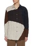 Main View - Click To Enlarge - SONG FOR THE MUTE - Oversized Chequered Panel Cotton Wool Shirt
