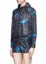 Front View - Click To Enlarge - ALALA - 'Bolt Stripe' print cropped zip jacket