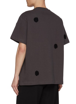 Back View - Click To Enlarge - SONG FOR THE MUTE - Soft Roots Daisy Appliqué Cotton Jersey T-Shirt