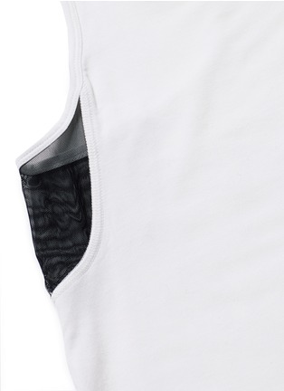 Detail View - Click To Enlarge - ALALA - Mesh panel cotton blend tank dress
