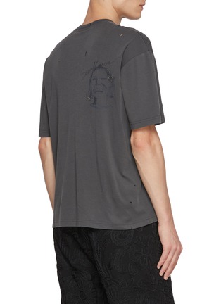 Back View - Click To Enlarge - SONG FOR THE MUTE - Oversized Sketchbook Print Cotton T-Shirt