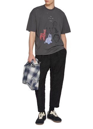 Figure View - Click To Enlarge - SONG FOR THE MUTE - Oversized Sketchbook Print Cotton T-Shirt