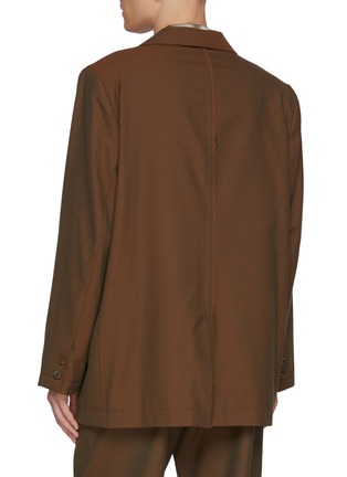 Back View - Click To Enlarge - SONG FOR THE MUTE - Chabmere  Floral Square Gabardine Blazer