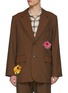 Main View - Click To Enlarge - SONG FOR THE MUTE - Chabmere  Floral Square Gabardine Blazer