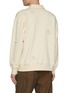 Back View - Click To Enlarge - SONG FOR THE MUTE - Daisy Crochet Quarter Zipped Soft Terry Cotton Pullover