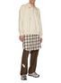 Figure View - Click To Enlarge - SONG FOR THE MUTE - Daisy Crochet Quarter Zipped Soft Terry Cotton Pullover